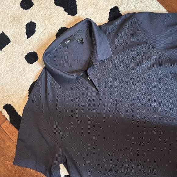 Theory Dark Grey Polo Shirt XL - Picture 3 of 5
